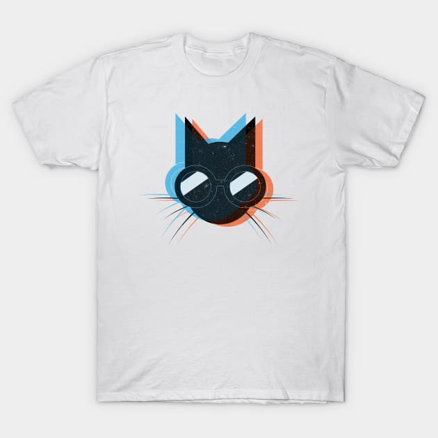 Cool Cat Wearing Sunglasses T-Shirt by Commykaze